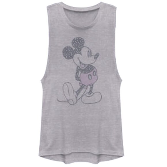Women's Mickey & Friends Distressed Mickey Mouse Pose Festival Muscle Tee - Picture 1 of 11